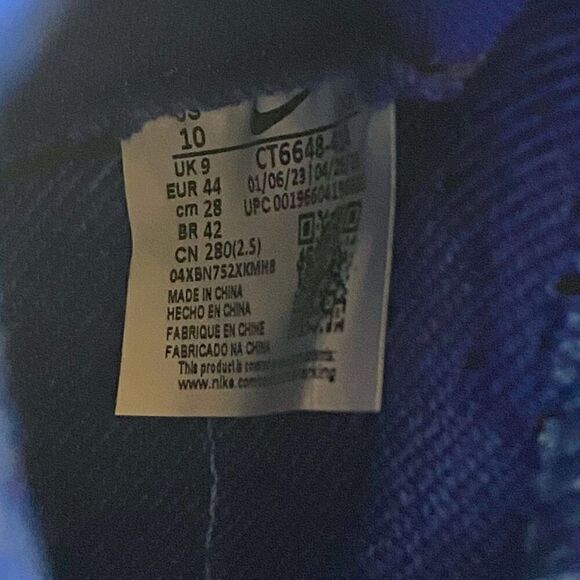 Nike Alpha Menace Elite 3 Game Royal/White Football Cleats CT6648-414 Mens 10 - Picture 10 of 11